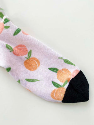 Peach Pattern Printed Sock