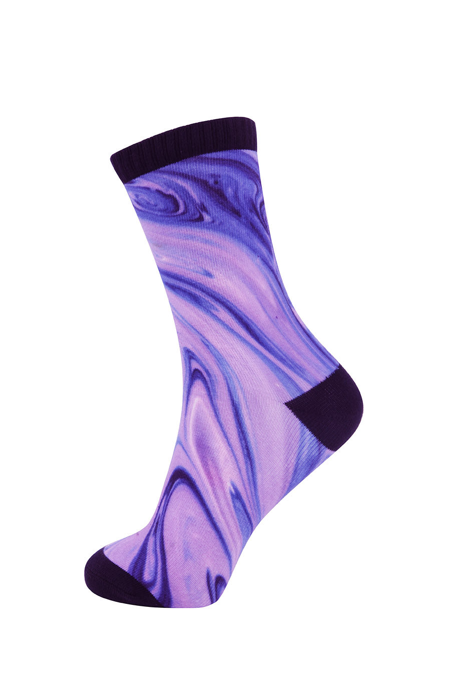 Indigo Liquid Marble Printed Sock