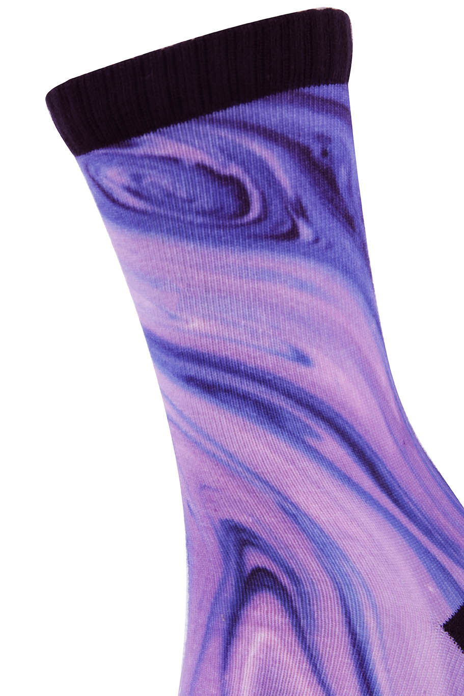 Indigo Liquid Marble Printed Sock