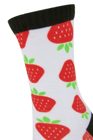 Strawberry Pattern Printed Sock