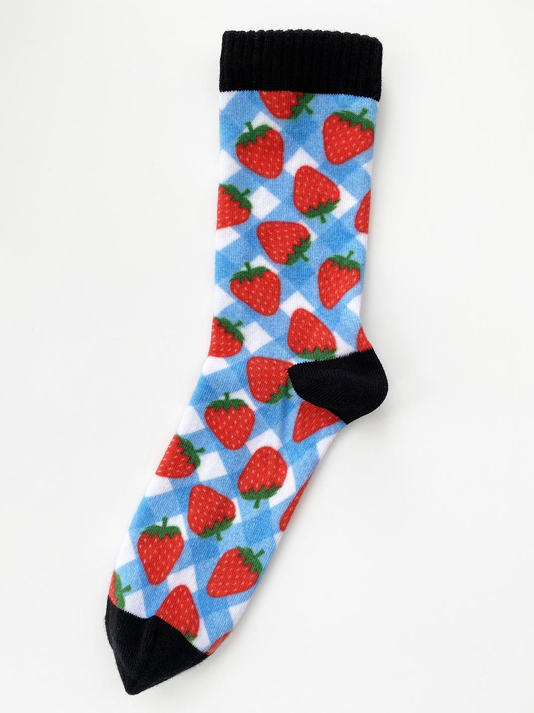 Strawberry Picnic Printed Sock
