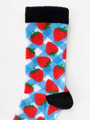 Strawberry Picnic Printed Sock