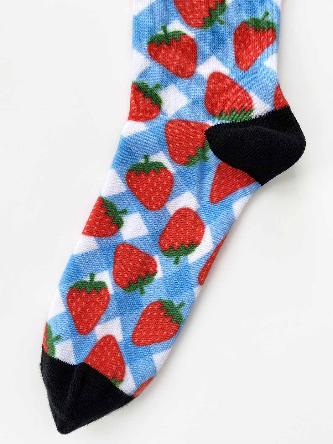 Strawberry Picnic Printed Sock